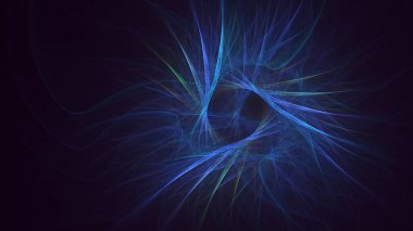 Soyut çok renkli fraktal ışık arkaplanı 3B görüntüleme