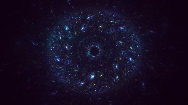 Soyut mandala fraktal arkaplanı 3B biçimlendiriliyor