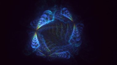 Soyut çok renkli fraktal ışık arkaplanı 3B görüntüleme