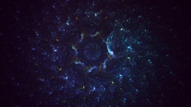 Soyut mandala fraktal arkaplanı 3B biçimlendiriliyor