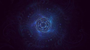 Soyut çok renkli fraktal ışık arkaplanı 3B görüntüleme