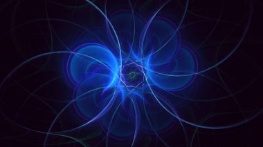 Soyut çok renkli fraktal ışık arkaplanı 3B görüntüleme