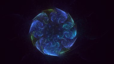 3B soyut yuvarlak ışık arkaplanı oluşturma