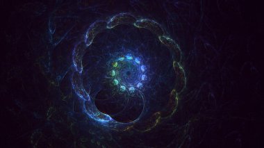 3B soyut yuvarlak ışık arkaplanı oluşturma