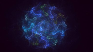 3B soyut yuvarlak ışık arkaplanı oluşturma