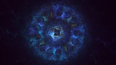 3B soyut yuvarlak ışık arkaplanı oluşturma