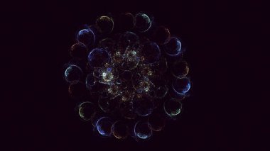 3B soyut yuvarlak ışık arkaplanı oluşturma