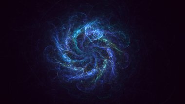 3B soyut renkli fraktal ışık arkaplanı oluşturma