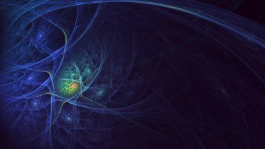 Soyut çok renkli fraktal ışık arkaplanı 3B görüntüleme