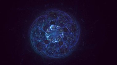 Soyut çok renkli fraktal ışık arkaplanı 3B görüntüleme