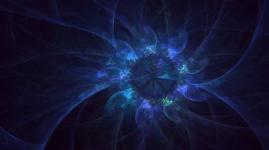 Soyut çok renkli fraktal ışık arkaplanı 3B görüntüleme