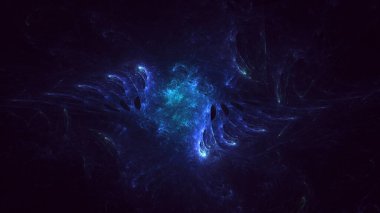 Soyut çok renkli fraktal ışık arkaplanı 3B görüntüleme