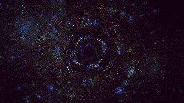 Soyut çok renkli fraktal ışık arkaplanı 3B görüntüleme