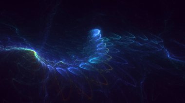 3B soyut renkli fraktal ışık arkaplanı oluşturma