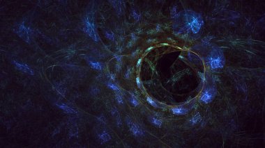 3B soyut renkli fraktal ışık arkaplanı oluşturma