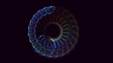 3B soyut renkli fraktal ışık arkaplanı oluşturma