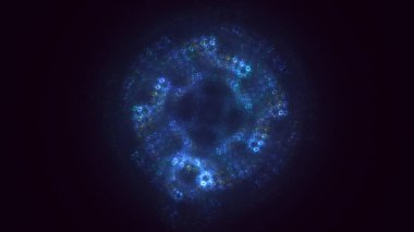 3B soyut yuvarlak ışık arkaplanı oluşturma