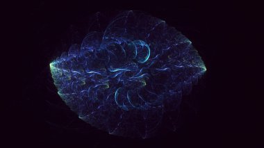 3B soyut renkli fraktal ışık arkaplanı oluşturma