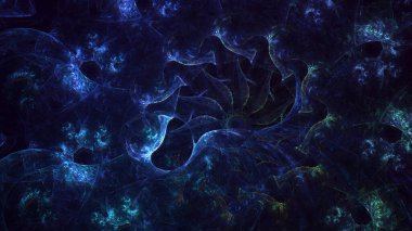 3B soyut renkli fraktal ışık arkaplanı oluşturma