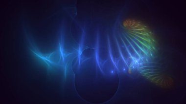 3B soyut renkli fraktal ışık arkaplanı oluşturma