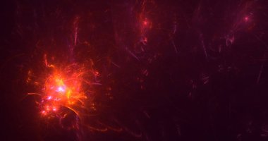 Soyut çok renkli fraktal ışık arkaplanı 3B görüntüleme