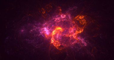 Soyut çok renkli fraktal ışık arkaplanı 3B görüntüleme