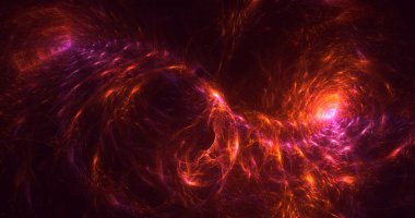 Soyut çok renkli fraktal ışık arkaplanı 3B görüntüleme