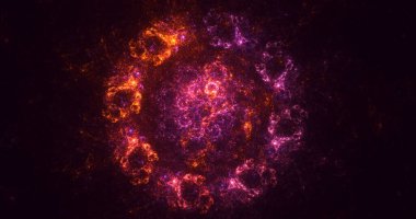 3B soyut yuvarlak ışık arkaplanı oluşturma