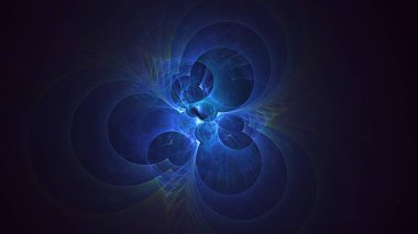 Soyut çok renkli fraktal ışık arkaplanı 3B görüntüleme