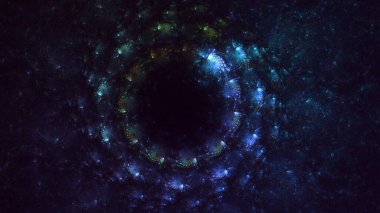 3B soyut yuvarlak ışık arkaplanı oluşturma