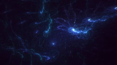 Soyut çok renkli fraktal ışık arkaplanı 3B görüntüleme