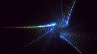 Soyut çok renkli fraktal ışık arkaplanı 3B görüntüleme