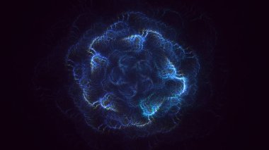 Soyut çok renkli fraktal ışık arkaplanı 3B görüntüleme