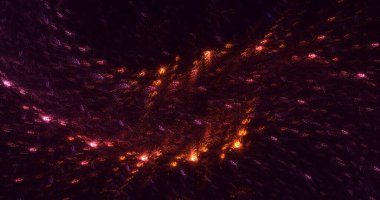 Soyut çok renkli fraktal ışık arkaplanı 3B görüntüleme