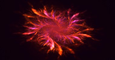 Soyut çok renkli fraktal ışık arkaplanı 3B görüntüleme