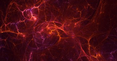 Soyut çok renkli fraktal ışık arkaplanı 3B görüntüleme