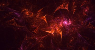 Soyut çok renkli fraktal ışık arkaplanı 3B görüntüleme
