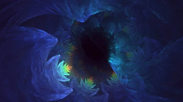 Renderização Abstrato Azul Fundo Luz Fractal — Fotografia de Stock