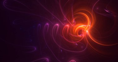 Soyut çok renkli fraktal ışık arkaplanı 3B görüntüleme