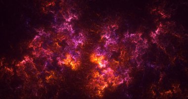 Soyut çok renkli fraktal ışık arkaplanı 3B görüntüleme