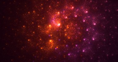 Soyut çok renkli fraktal ışık arkaplanı 3B görüntüleme