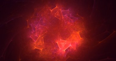 Soyut çok renkli fraktal ışık arkaplanı 3B görüntüleme