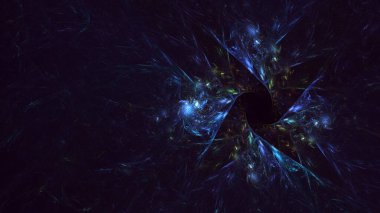 Soyut çok renkli fraktal ışık arkaplanı 3B görüntüleme