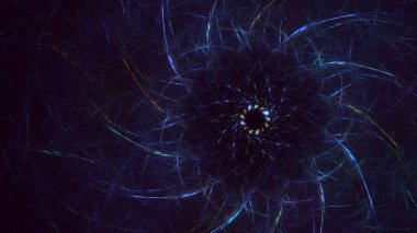 Soyut çok renkli fraktal ışık arkaplanı 3B görüntüleme