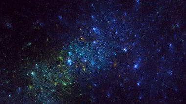 3B soyut renkli fraktal ışık arkaplanı oluşturma