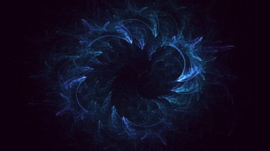 3B soyut renkli fraktal ışık arkaplanı oluşturma