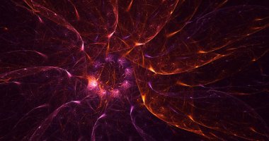 3B soyut renkli fraktal ışık arkaplanı oluşturma