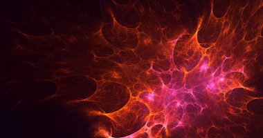 3B soyut renkli fraktal ışık arkaplanı oluşturma