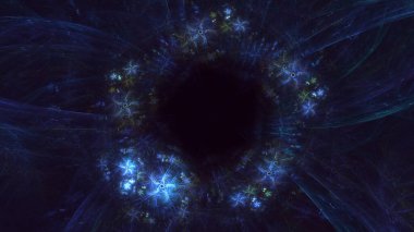 3B soyut renkli fraktal ışık arkaplanı oluşturma