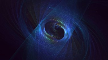 3B soyut renkli fraktal ışık arkaplanı oluşturma